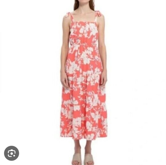 Anthropologie sanctuary pink and white floral maxi sun dress size xs - Picture 1 of 9